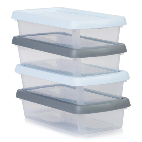 Set of 4 - 800ml Wham Box Assorted Coloured Lids Wham Storage