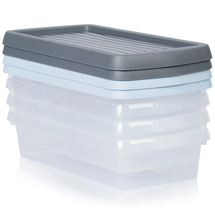 Set of 4 - 800ml Wham Box Assorted Coloured Lids Wham Storage