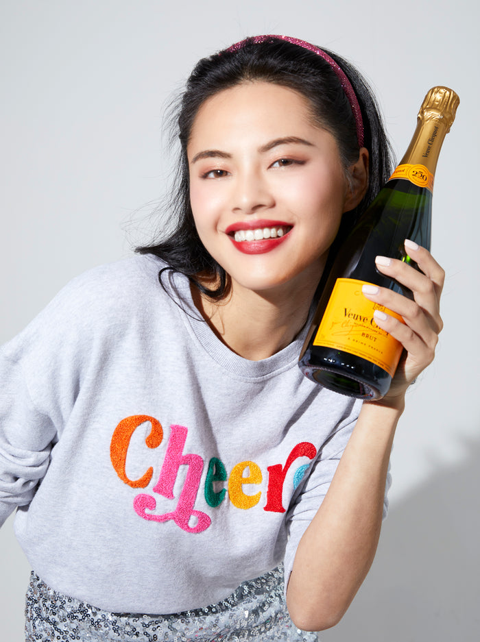 Shiraleah "Cheers" Classic Sweatshirt, Grey