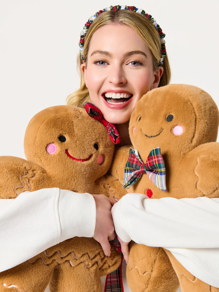 Shiraleah Gingerbread Boy Pillow, Tan