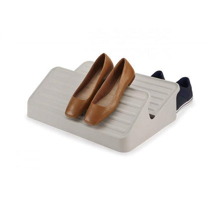 Shoe-In Large Space-saving Ecru Shoe Rack Joseph Joseph