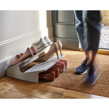 Shoe-In Large Space-saving Ecru Shoe Rack Joseph Joseph