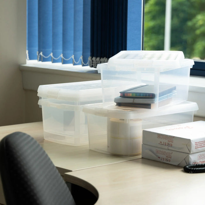 SINGLE - 10.5 Litre Wham Clip Plastic Box with Lid 6.02 Wham Storage