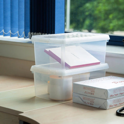 SINGLE - 10.5 Litre Wham Clip Plastic Box with Lid 6.02 Wham Storage