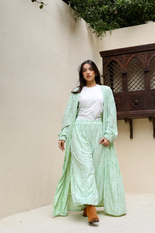 Snipped Summer Cotton Set-Mint