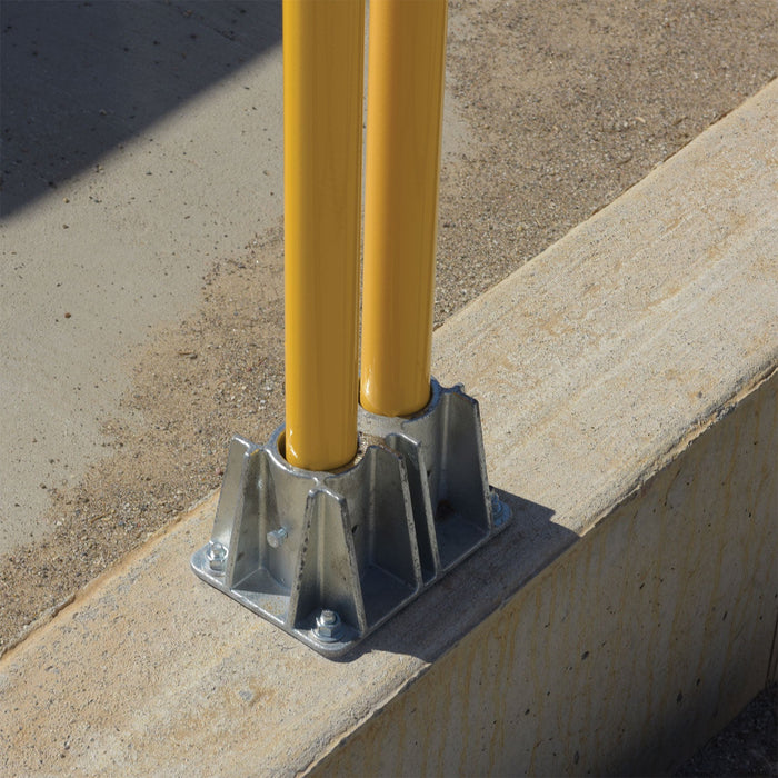 Steel Pipe Safety Railing Double Socket - Crowd Control Warehouse