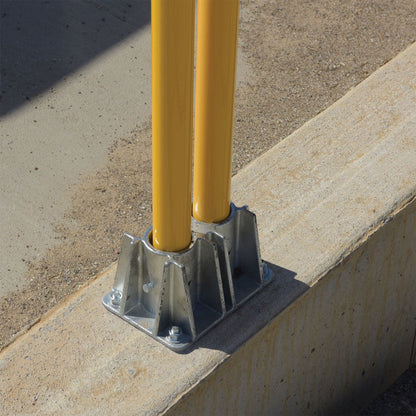 Steel Pipe Safety Railing Double Socket - Crowd Control Warehouse