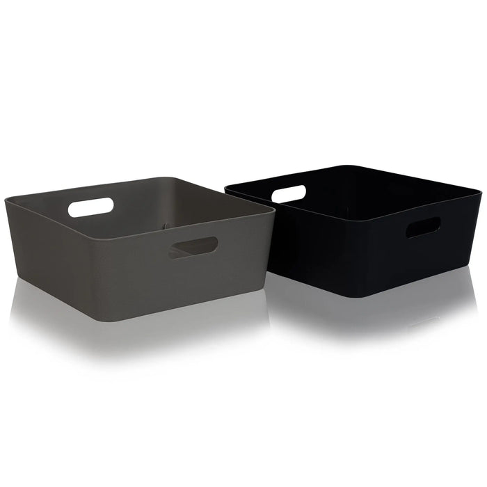 Studio Textured Plastic Storage Basket 15.04 Wham Storage