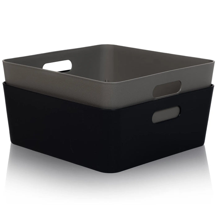 Studio Textured Plastic Storage Basket 15.04 Wham Storage