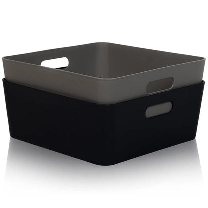Studio Textured Plastic Storage Basket 15.04 Wham Storage
