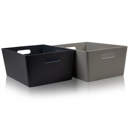 Studio Textured Plastic Storage Basket 5.02 Wham Storage