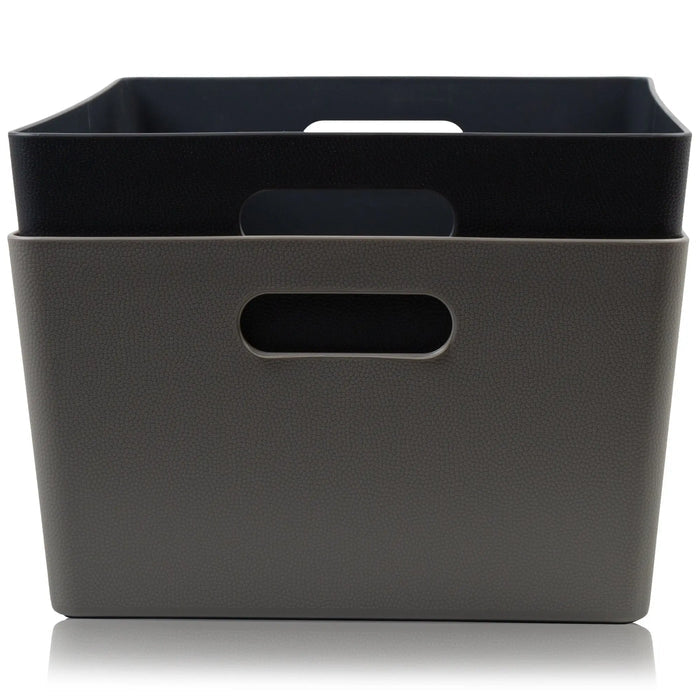 Studio Textured Plastic Storage Basket 5.02 Wham Storage