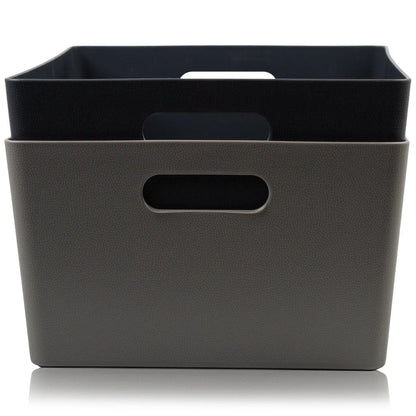 Studio Textured Plastic Storage Basket 5.02 Wham Storage