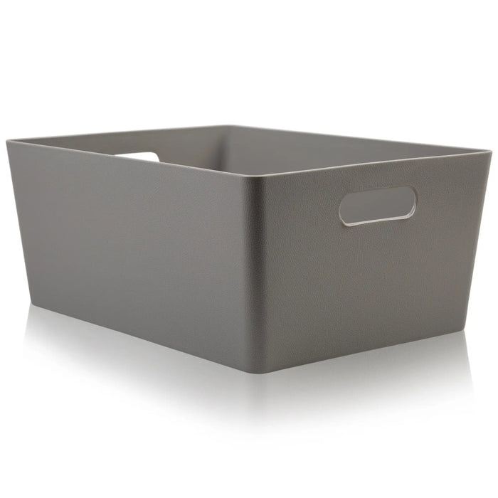 Studio Textured Plastic Storage Basket 5.02 Wham Storage