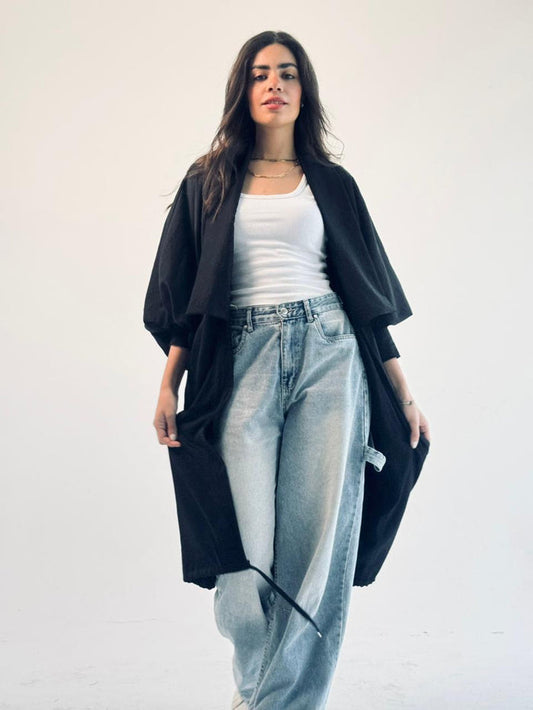 Summer Oversized Kimono -Black