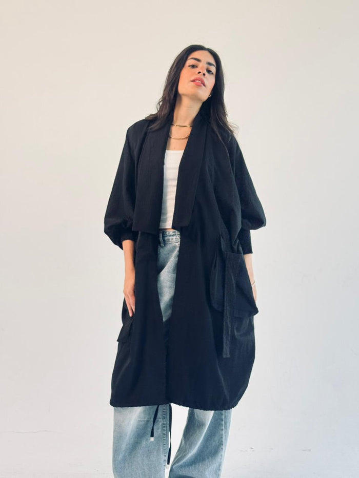 Summer Oversized Kimono -Black