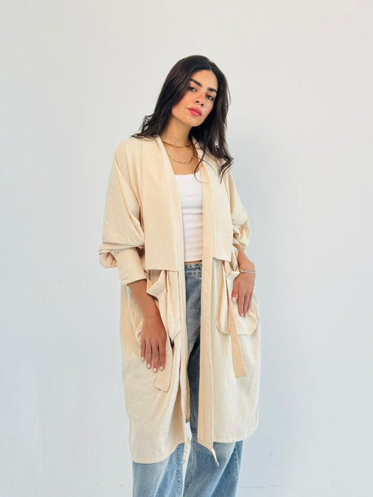 Summer Oversized Kimono-Beige