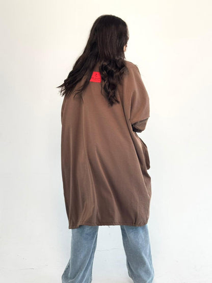 Summer Oversized Kimono-Brown