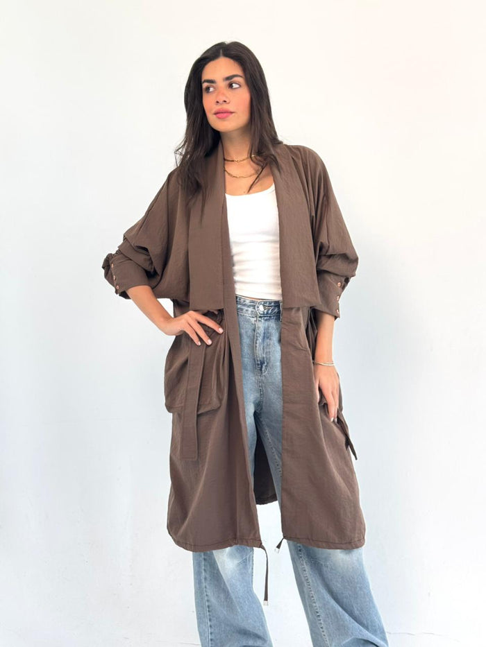 Summer Oversized Kimono-Brown