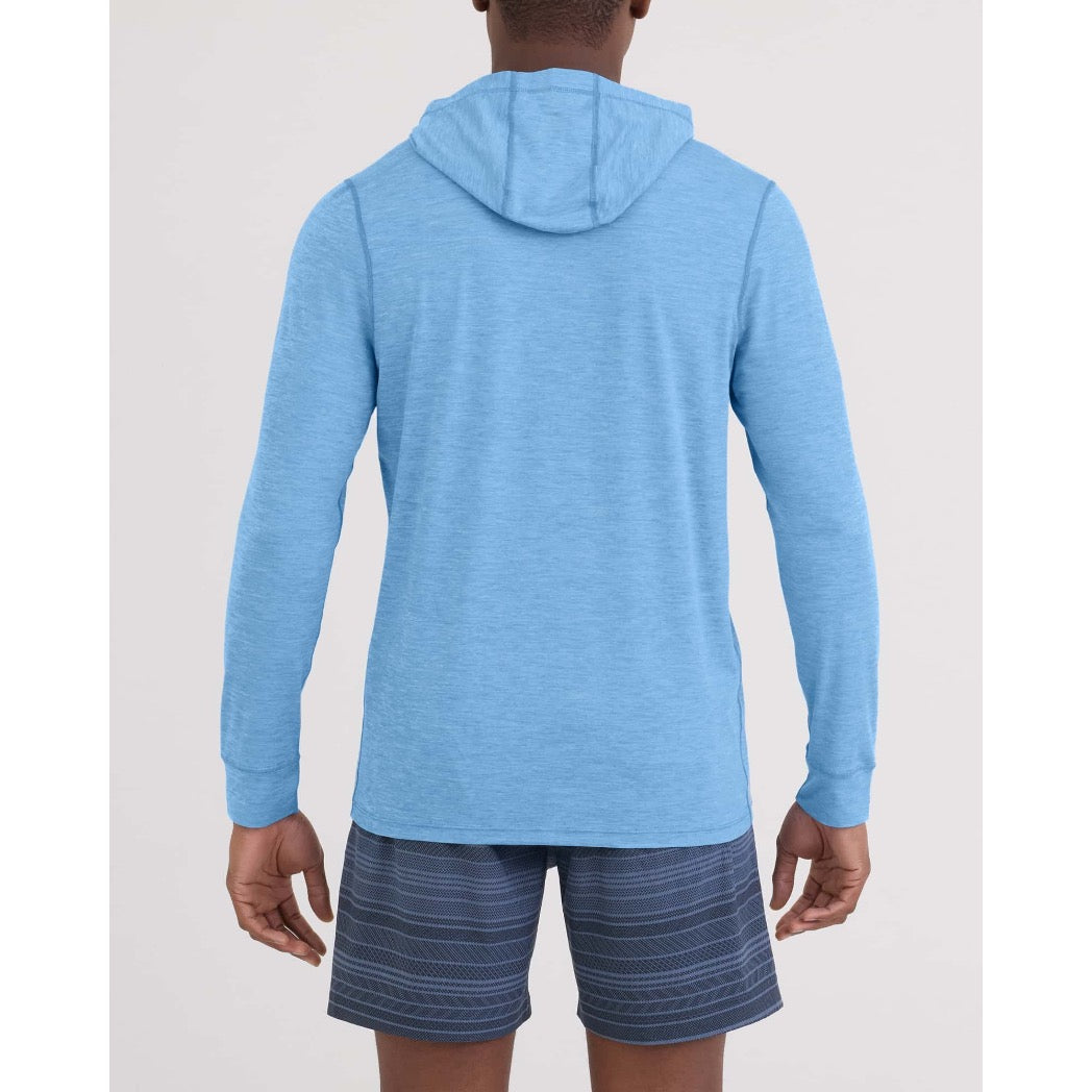 SAXX - DROPTEMP ALL DAY COOLING HOODIE | Tranquil Blue Heather