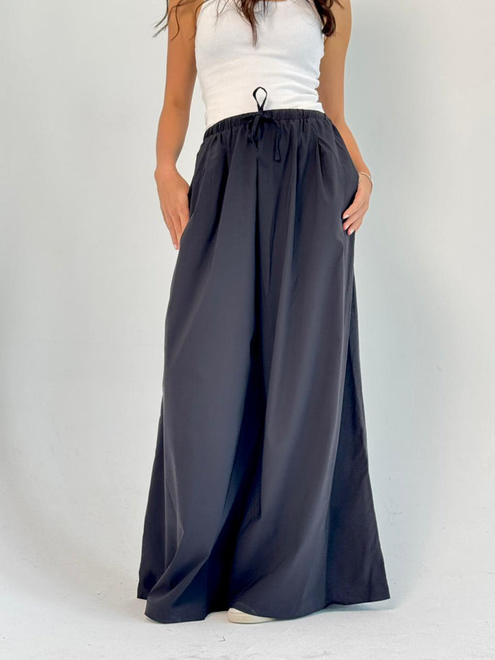 To-Go Wide Leg Pants- Black
