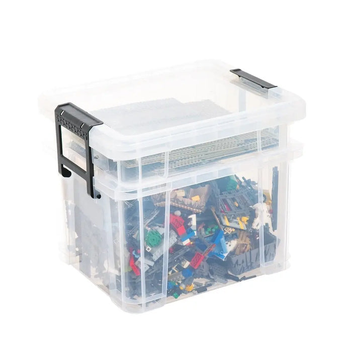 Two Tier Stackmaster Plastic Storage Box with Lid Strata