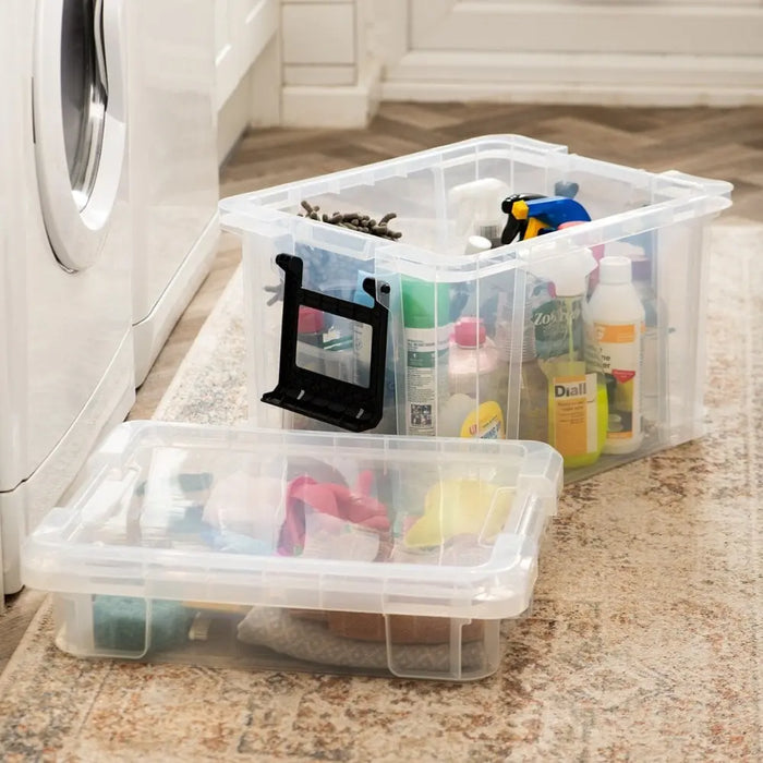 Two Tier Stackmaster Plastic Storage Box with Lid Strata