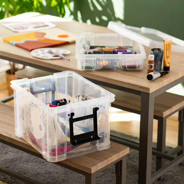 Two Tier Stackmaster Plastic Storage Box with Lid Strata