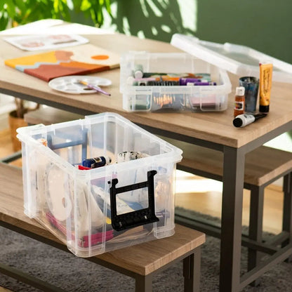 Two Tier Stackmaster Plastic Storage Box with Lid Strata