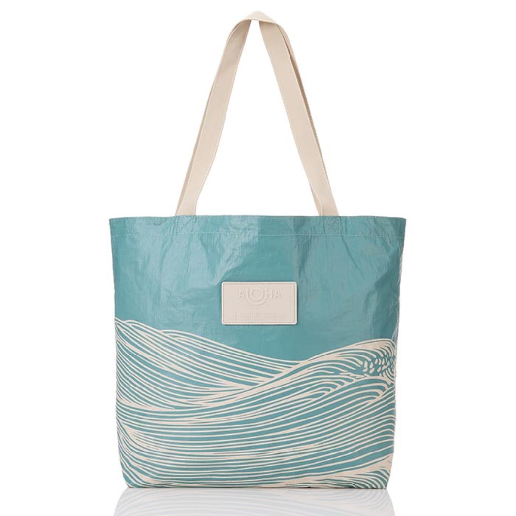 ALOHA COLLECTION - Sea Reversible Tote Bag | Tide/Sandstone