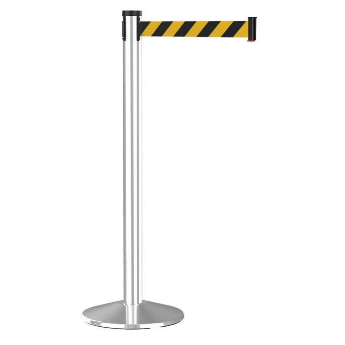 Visiontron Premium Stanchion with 10' Retractable Belt - High - Traffic Crowd Control - Crowd Control Warehouse