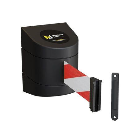 Red and White Diagonal / STANDARD FIXED MOUNT / STANDARD BELT END WITH WALL RECEIVER
