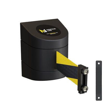 Black and Yellow Diagonal / STANDARD FIXED MOUNT / MAGNETIC BELT END WITH WALL RECEIVER