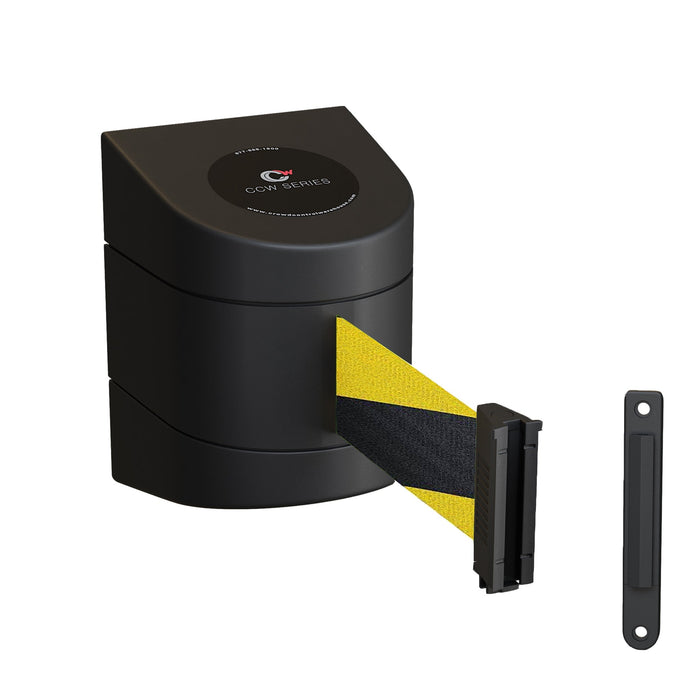 YELLOW&BLACK DIAGONAL / MAGNETIC MOUNT / STANDARD BELT END WITH WALL RECEIVER