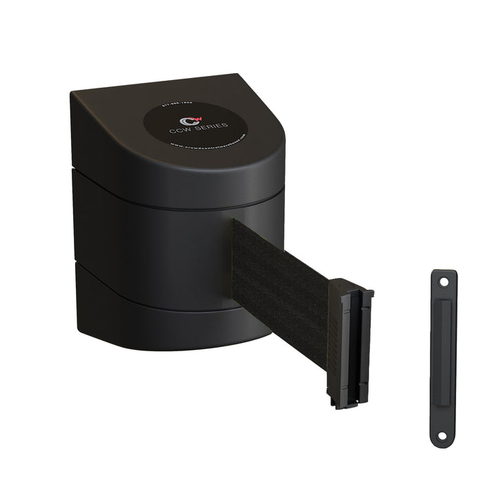 Wall Mounted Retractable Belt Barrier, 30 Ft. Belt - Montour Line WMX160 - Crowd Control Warehouse