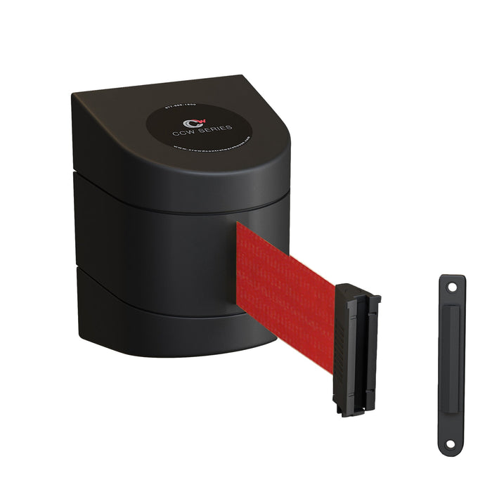 Wall Mounted Retractable Belt Barrier, 30 Ft. Belt - Montour Line WMX160 - Crowd Control Warehouse