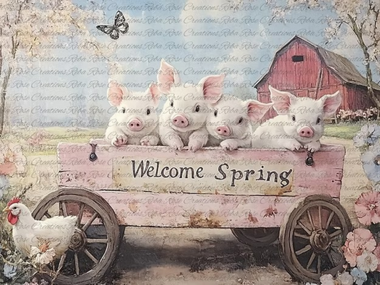 Weee - Weee- Weee Rice Paper by Reba Rose Creations
