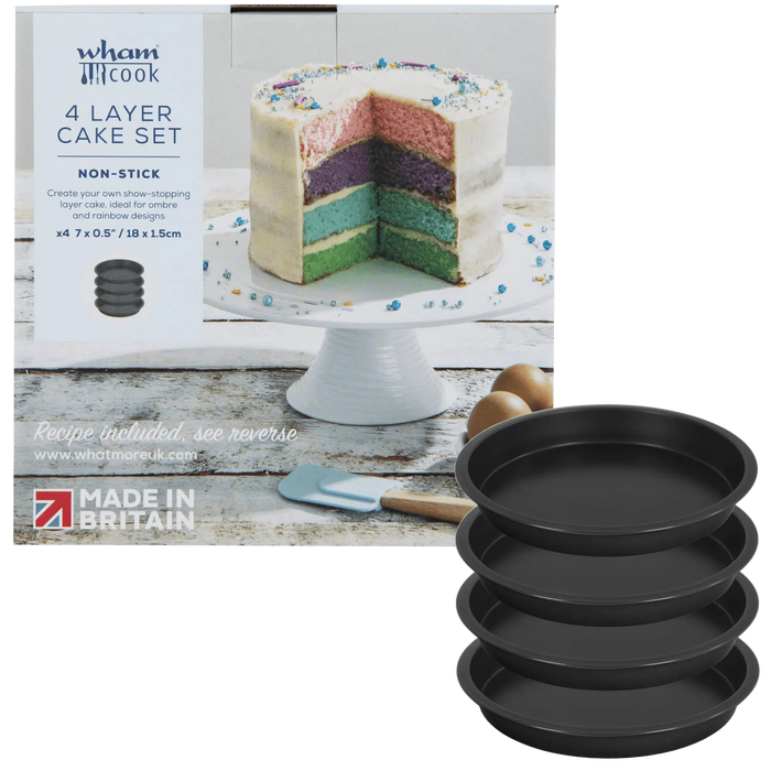 Wham Cook 4 Layer Rainbow Cake Set 18cm Wham Cook