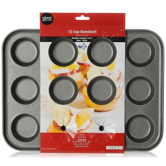 Wham Cook Essentials Teflon Select 12 Cup Bun Sheet Wham Cook