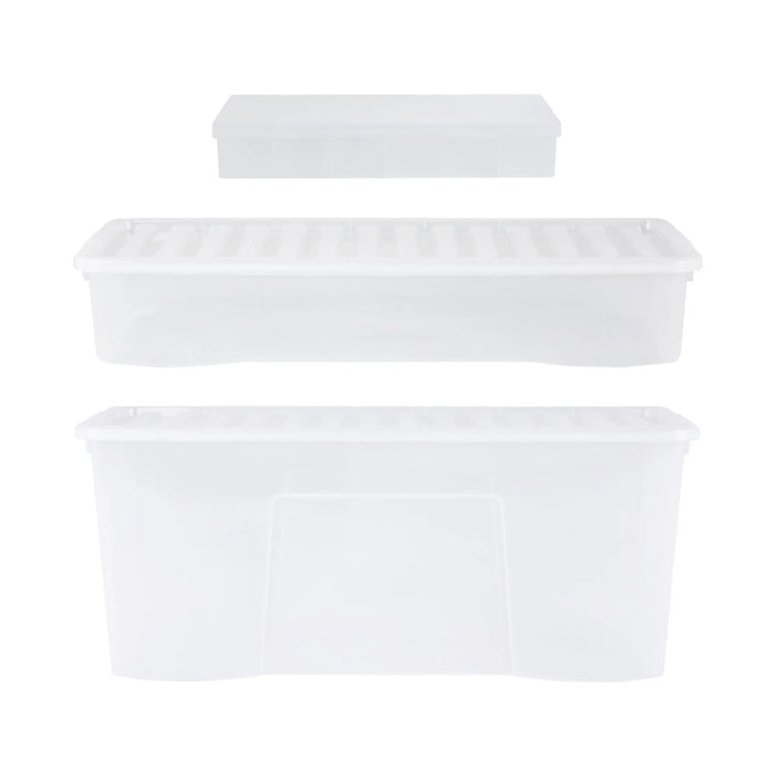 Wham Festive 3 Piece Tree, Decoration & Bauble Storage Boxes Clear Wham Storage