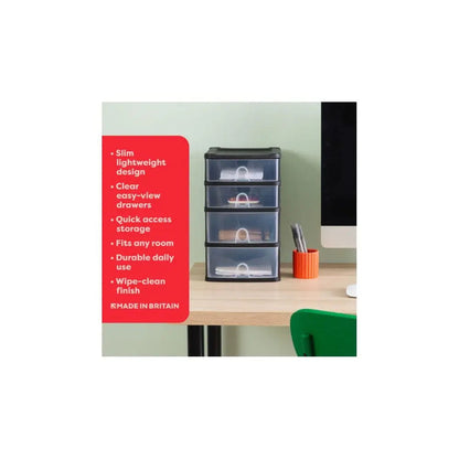 Wham Organise A5 2 Deep & 2 Shallow Drawer System Wham Storage