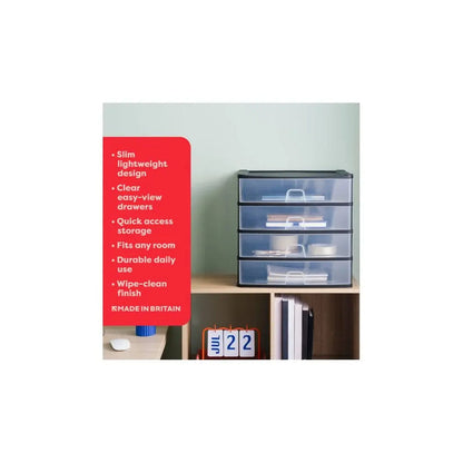 Wham Organise Shallow 4 Drawer System Wham Storage