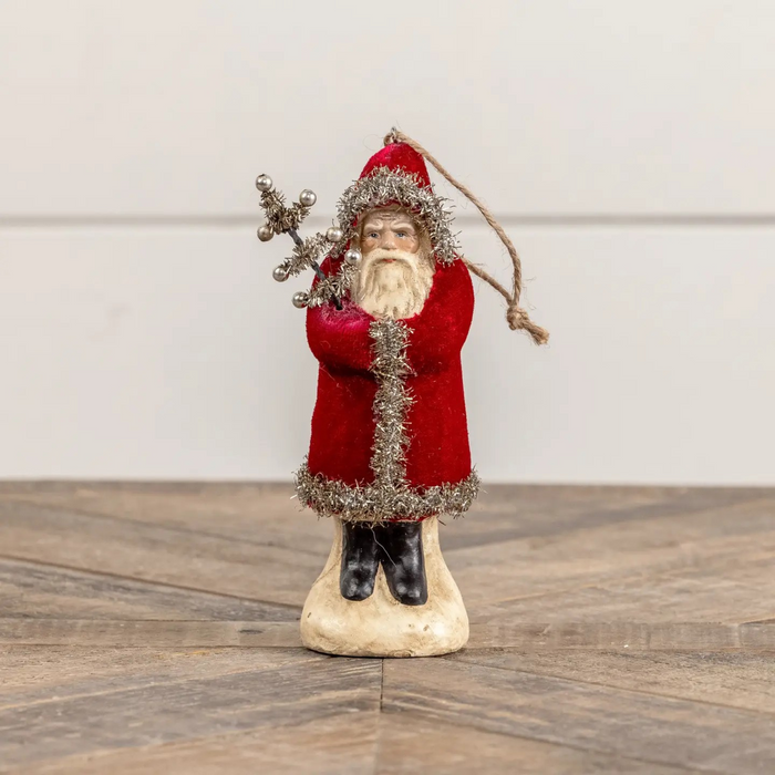 Wine Velvet Belsnickel Ornament