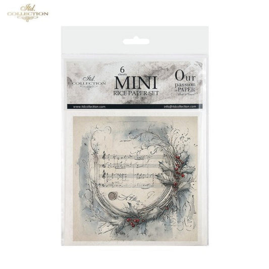 Winter's Tale Angels and Holly Wreaths Rice Paper Mini Set by ITD Collection