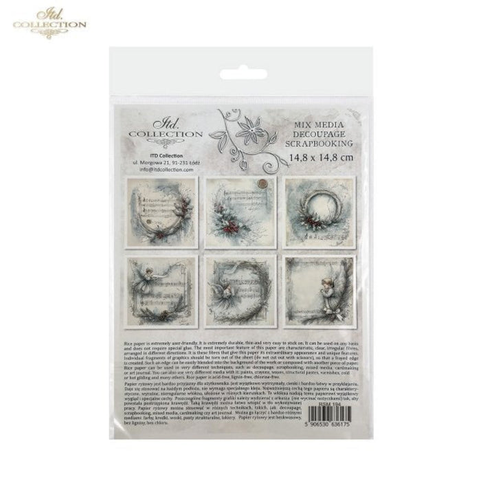 Winter's Tale Angels and Holly Wreaths Rice Paper Mini Set by ITD Collection