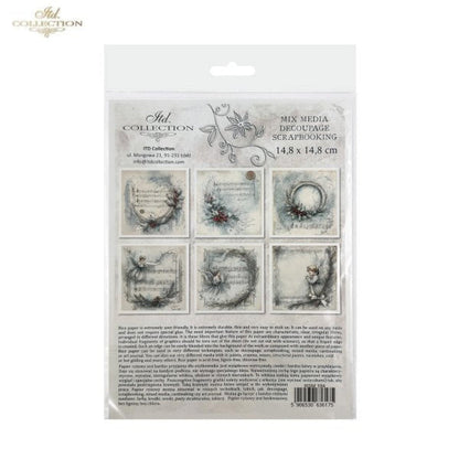 Winter's Tale Angels and Holly Wreaths Rice Paper Mini Set by ITD Collection