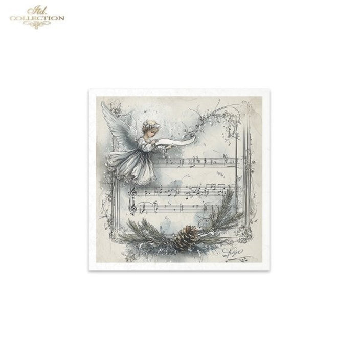 Winter's Tale Angels and Holly Wreaths Rice Paper Mini Set by ITD Collection