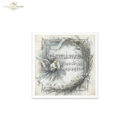Winter's Tale Angels and Holly Wreaths Rice Paper Mini Set by ITD Collection