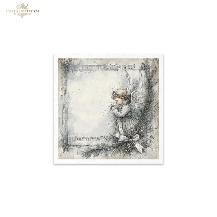 Winter's Tale Angels and Holly Wreaths Rice Paper Mini Set by ITD Collection