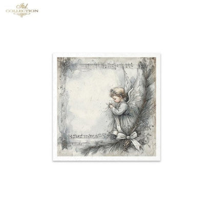 Winter's Tale Angels and Holly Wreaths Rice Paper Mini Set by ITD Collection